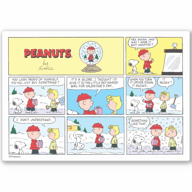 Sticker Charlie Brown | Boule à neige (Devant)