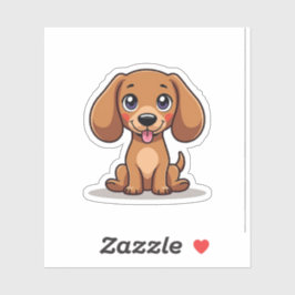 Sticker Charmante Dachshund, Adorable Kawaii, Petite