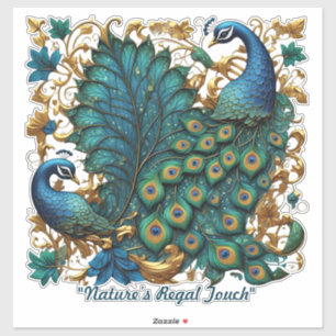 Sticker "Charme radieux du paon"