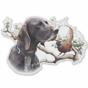 Sticker Chasse à l'art GSP – Précision, Passion et Faisan