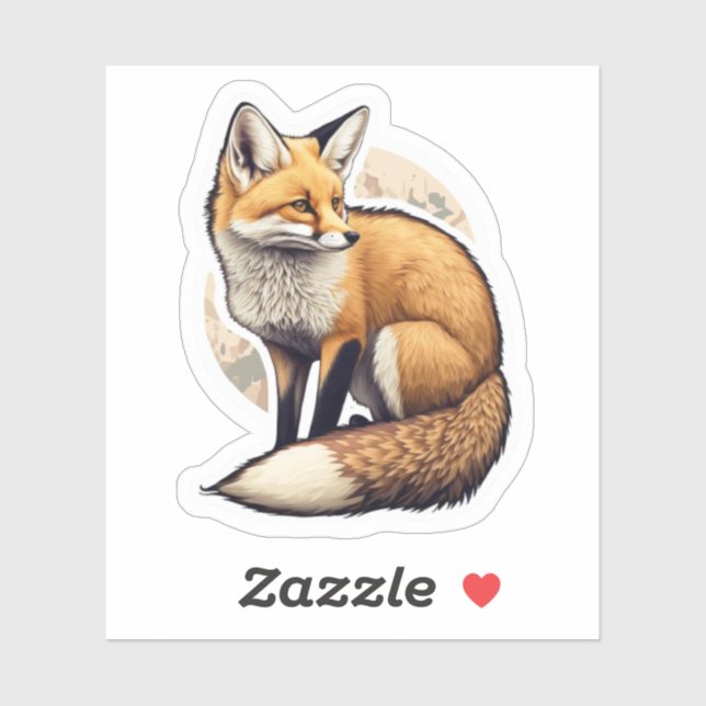 Sticker chasse Fox (Feuille)