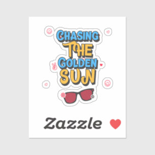 Sticker Chasser le soleil d'or