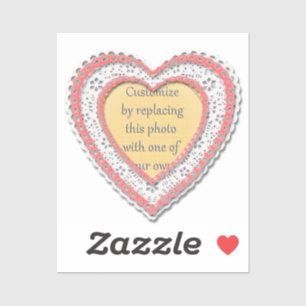 Sticker Châssis de Coeur Rose Laced Saint-Valentin