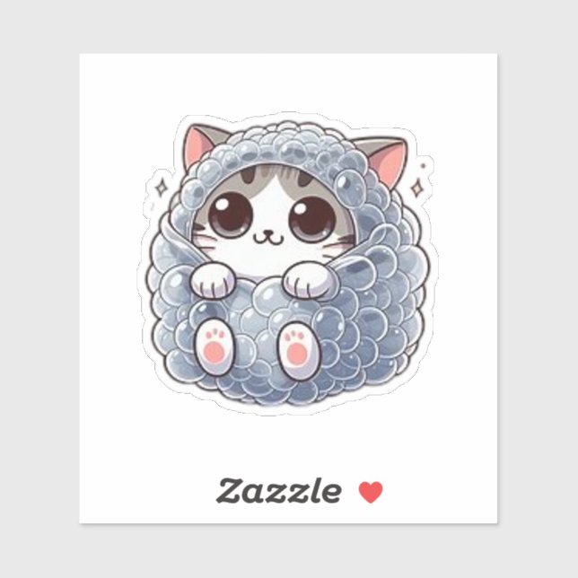 Sticker Chat à bulle drôle (Feuille)