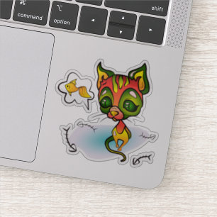 Sticker Chat affamé