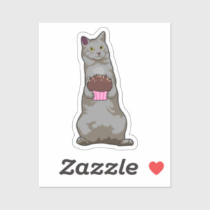 Sticker Chat avec muffin