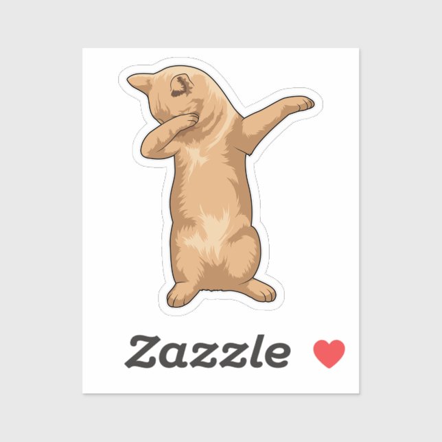 Sticker Chat chez Hip hop Dance Dab (Feuille)