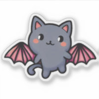 Chat Chouette Chauve-Souris Gris - Adorable Petit
