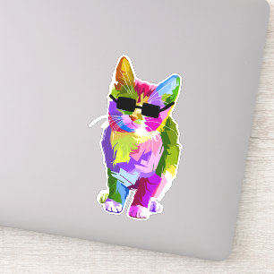 Sticker chat cool mignon coloré