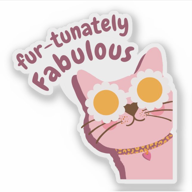 Sticker Chat Cool pour enfants (Devant)