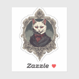 Sticker Chat d'Halloween, chat Vampire