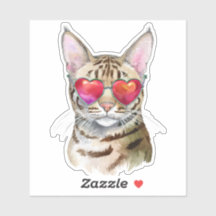 Chat du Bengale cool dans les nuances de coeur