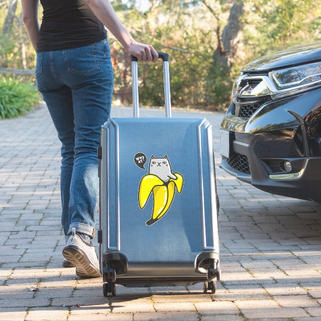 Sticker Chat en banane (Valise Insitu)