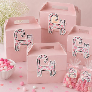 Sticker Chat Floral Rose Amusant et Fantaisiste Pensez Ros