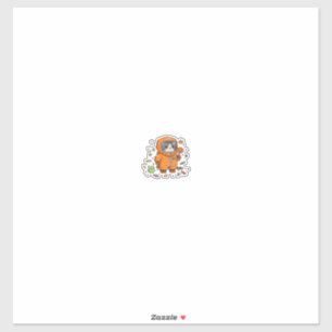 Sticker Chat mignon Hazmat Halloween Candy Monster Fun Sur