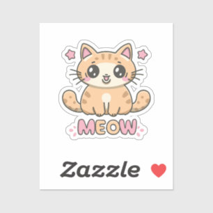 Sticker chat mignon miaou