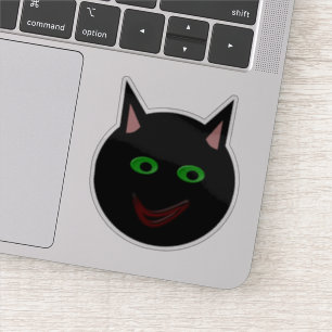 Sticker Chat noir d'Halloween en forme