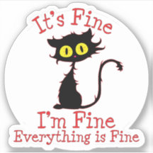 Chat noir effilé, tout va bien