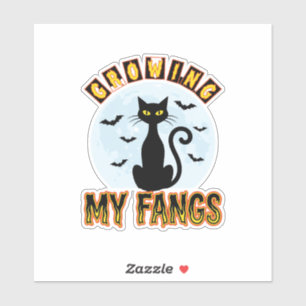 Sticker Chat noir Halloween faisant pousser mes crocs Desi