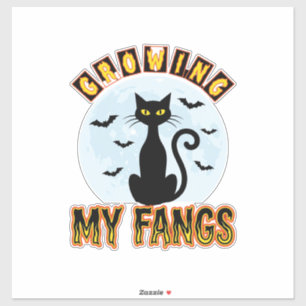 Sticker Chat Noir Halloween Faisant Pousser Mes Crocs Desi