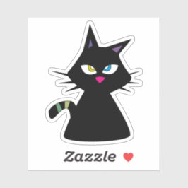Sticker Chat noir Lucky
