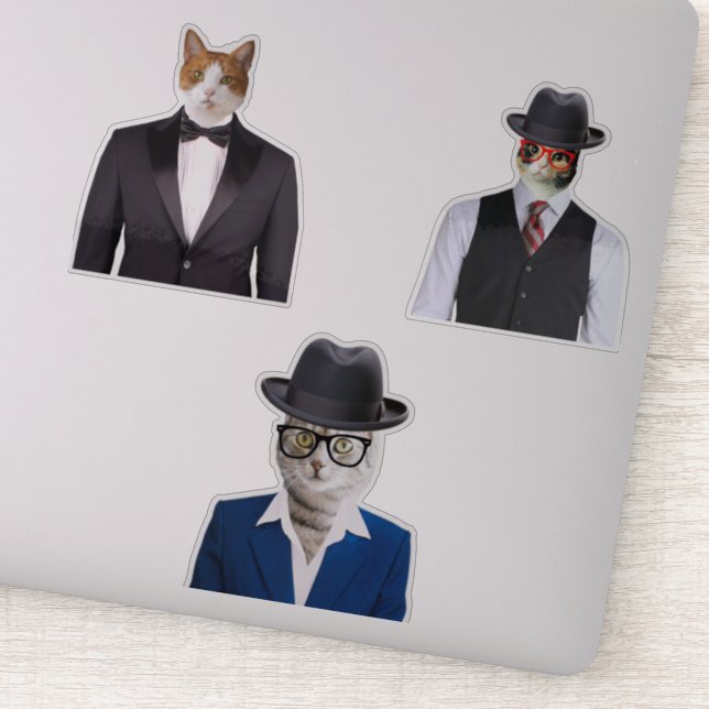 Sticker Chat Portant des lunettes de soleil (Détail)