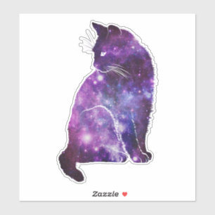 Sticker Chat pourpre de l'espace