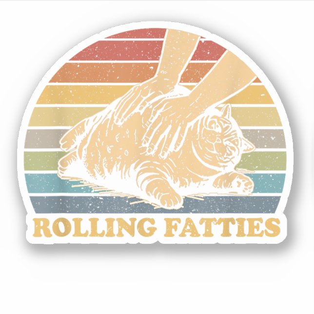Sticker Chat qui roule des grosses cigarettes Funny (Devant)