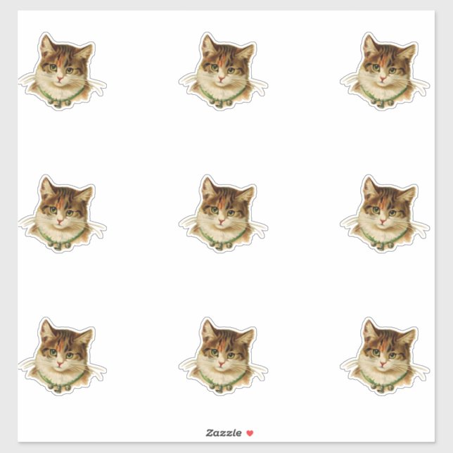 Sticker Chat vintage (Feuille)