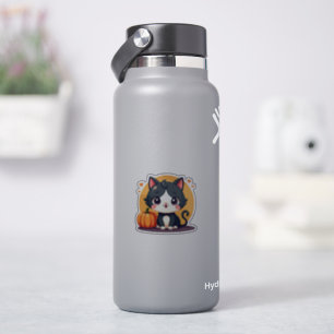 Sticker Chaton adorable en noir et blanc – Art pastel Hall