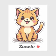 Chaton orange joueur – Style Chibi