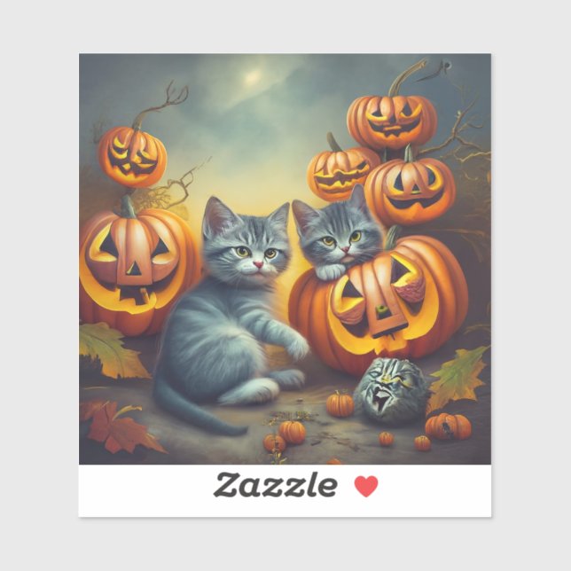 Sticker Chatons à épices citrouilles : La chose la plus fi (Feuille)