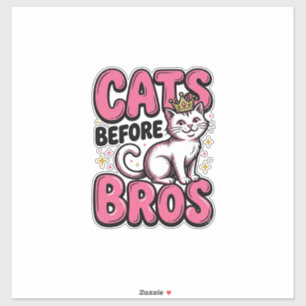 Sticker Chats avant frères conception de t-shirt vintage d