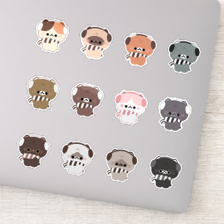 Sticker Chats hiver automne Noël
