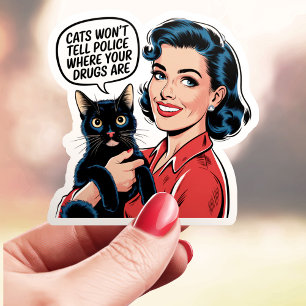 Sticker Chats Ne Diront Pas à la Police Drôle
