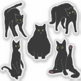 Sticker Chats noirs 