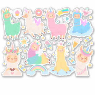 Sticker Chatte Llamas