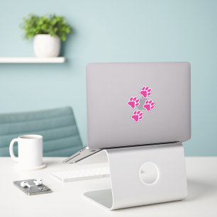 Sticker Chaud rose Puffy Look 4 Patrouilles en vinyle