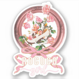Sticker Chaussure de garçon Rose Rococo rose classique