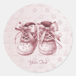 Sticker Chaussure pour bébé rose