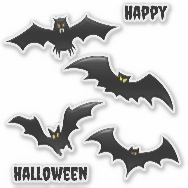 Sticker Chauve-souris d'Halloween (Devant)