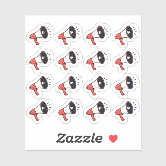 Sticker Cheer Practice Megaphone Announcement Planner (Feuille)
