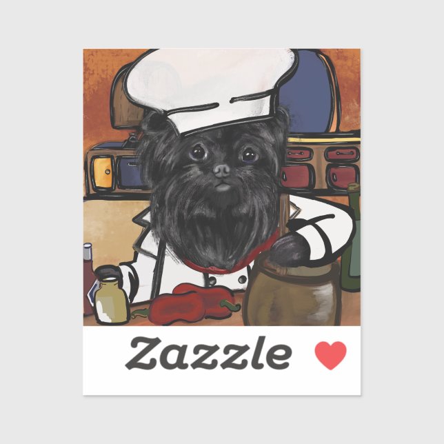 Sticker Chef Affenpinscher (Feuille)