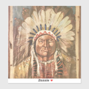 Sticker Chef indien Sitting Bull