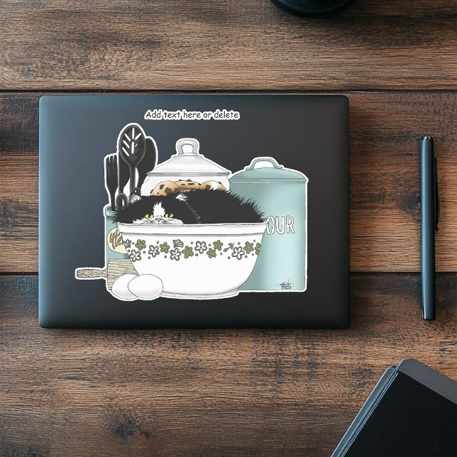 Sticker Chef pâtissier Chat Bleu (Créateur téléchargé)