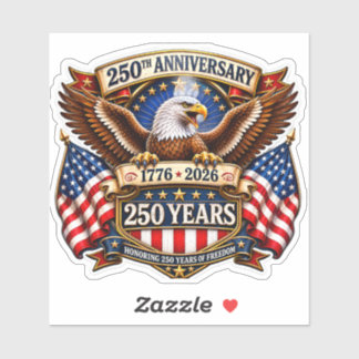Sticker Chemise 250 Ans USA Hommes Femmes 250e Anniversair