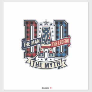 Sticker Chemise DAD L'Homme La Légende Le Mythe Vintage De
