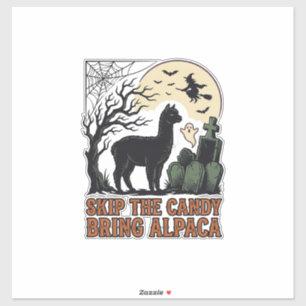 Sticker Chemise d'alpaga Halloween Mignon Fantomatique Ani