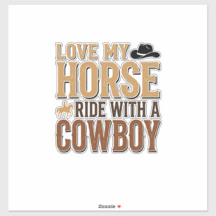 Sticker Chemise de citation de cheval et de cowboy occiden