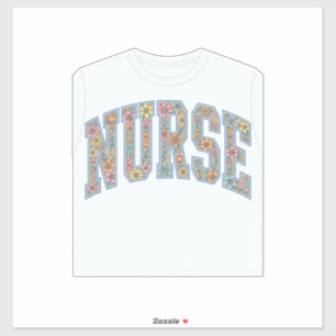 Sticker Chemise de conception de lettrage universitaire fl